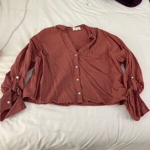 Love Notes Collared Button Down Top